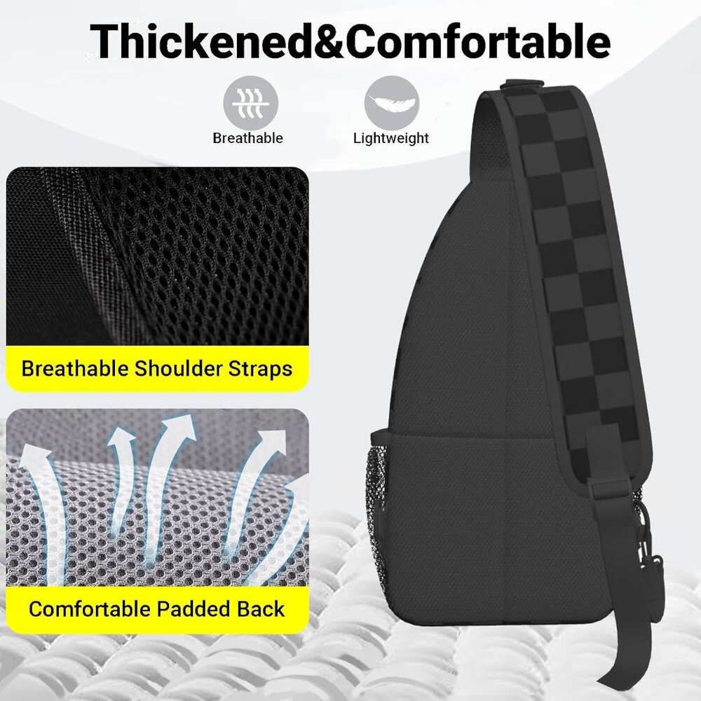 Black Checkered Polyester Tear-Resistant Versatil… - image 4